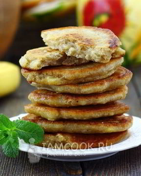 Постные банановые оладьи