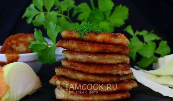 постные капустные оладьи