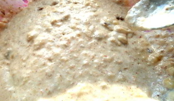 постные оладушки с финиками и бананами