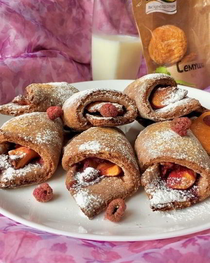 Рецепт дважд малиновое печенье с персиком