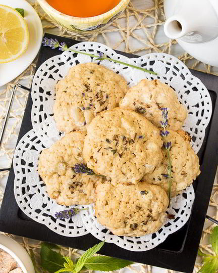 Рецепт лавандовое печенье с белым шоколадом