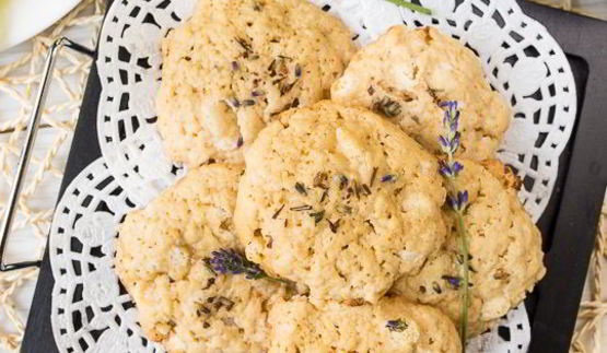 лавандовое печенье с белым шоколадом