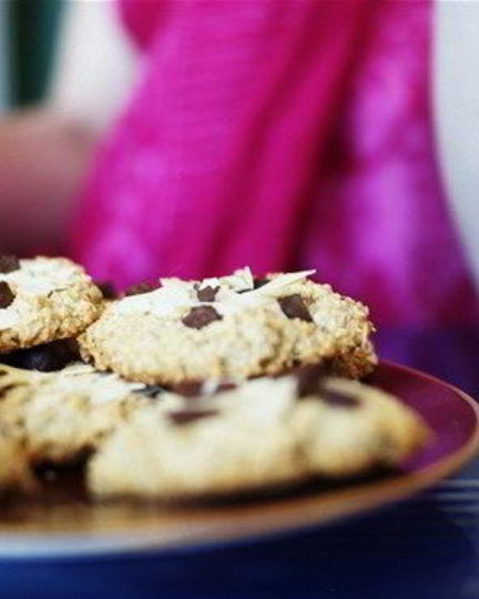 Рецепт овсяного печенья с шоколадом и миндалем
