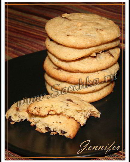 Рецепт печенья с шоколадными кусочками и кешью, chocolate chip cashew cookies