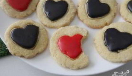 печенье-валентинки из кукурузной муки