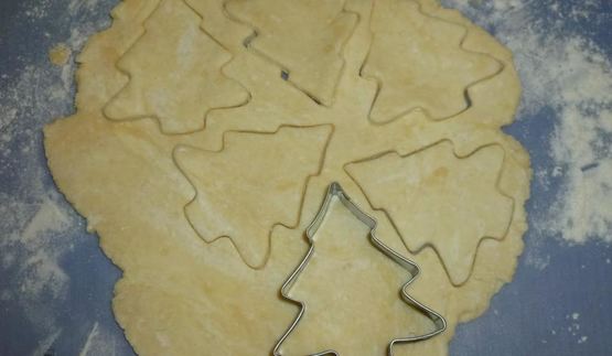 творожное печенье елочки