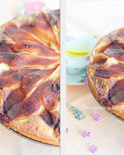 Рецепт грушевого пирога с марципаном