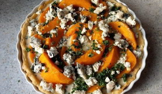 киш с тыквой и сыром рокфор