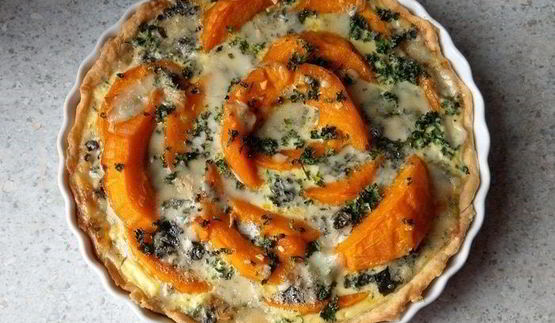 киш с тыквой и сыром рокфор