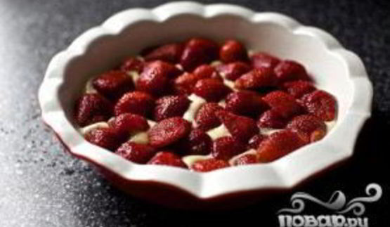 клубничный пирог с ванилью