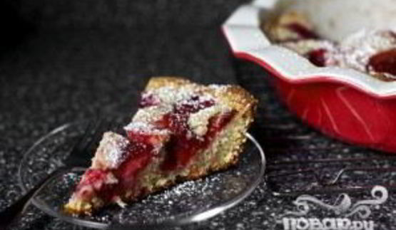 клубничный пирог с ванилью