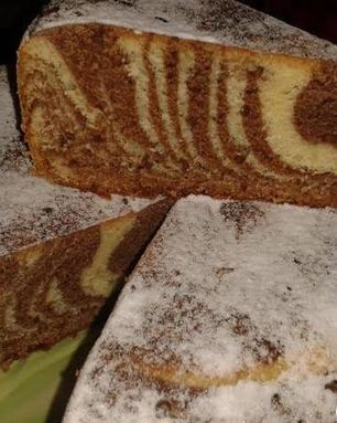 Мраморный пирог из мультиварки