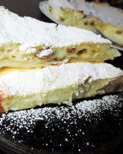 Рецепт мятого творожного пирога с лавашом