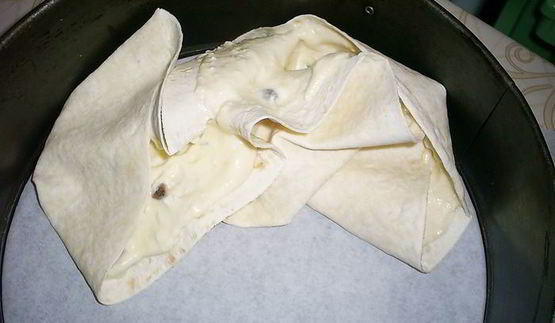 мятый творожный пирог с лавашом