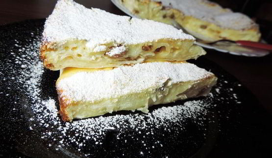 мятый творожный пирог с лавашом