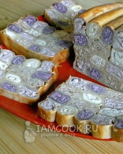 Рецепт пирога блинного с творожной начинкой