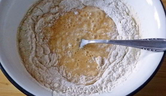 пирог блинный с творожной начинкой