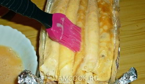 пирог блинный с творожной начинкой