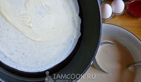 пирог блинный с творожной начинкой