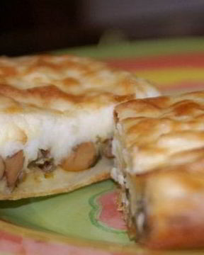 Пирог с грибами и картошкой