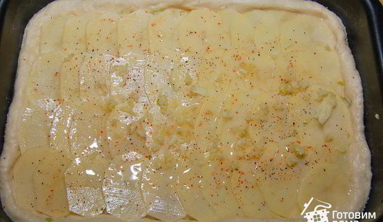 пирог с картофелем и луком