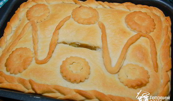 пирог с картофелем и луком