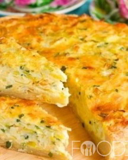 Рецепт пирога с луком и сыром