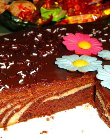 Рецепт пирога зебра