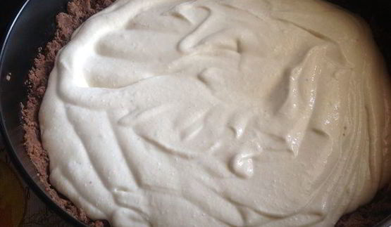 шоколадный пирог с творожной начинкой