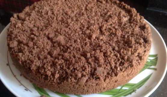 шоколадный пирог с творожной начинкой