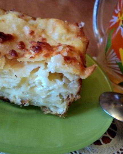 Рецепт слоеный пирог с брынзой