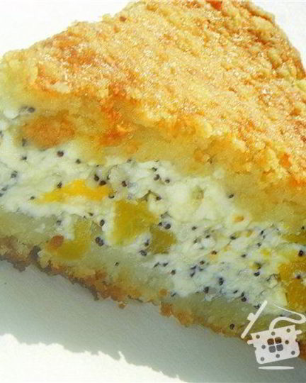 Рецепт творожно-абрикосово-макового пирог