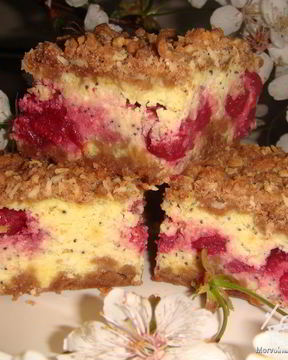 Вишнево-шоколадный пирог с рассыпчатой крошкой