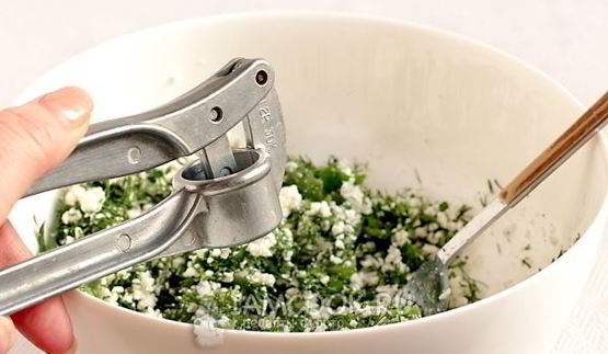 кутабы с творогом и зеленью