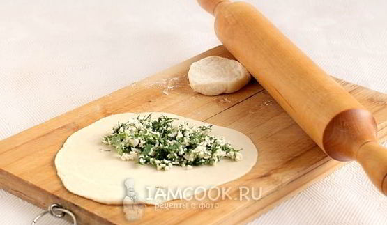 кутабы с творогом и зеленью