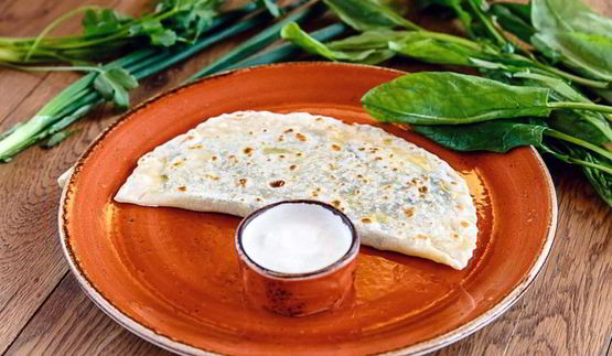 кутабы с зеленью