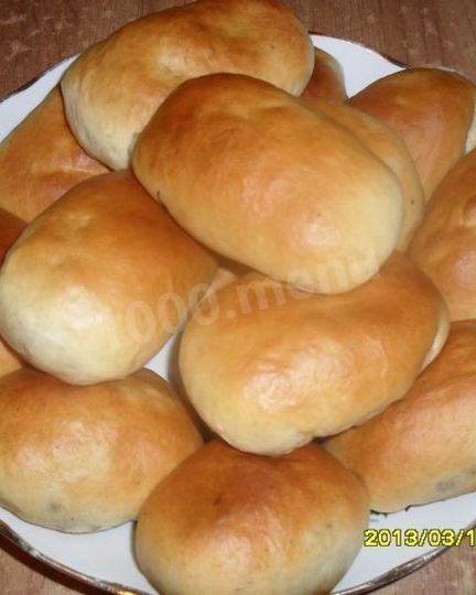 Рецепт пирожков дрожжевых с капустой в духовке