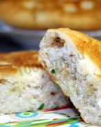 Пирожки из готового дрожжевого теста с рисом