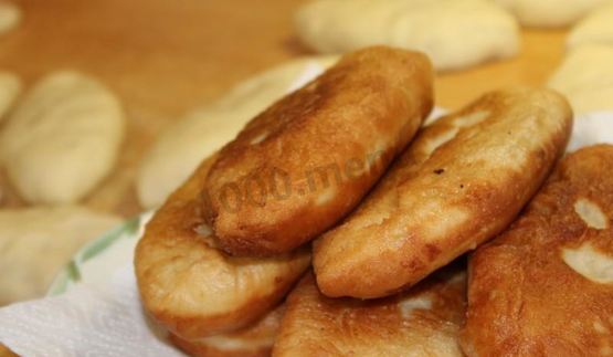пирожки из готового дрожжевого теста с рисом
