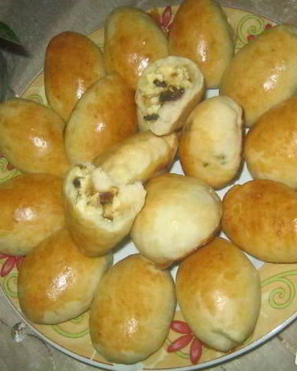 Рецепт пирожков с грибами, луком и яйцом