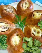 Пирожки Свиха с сыром и мясом