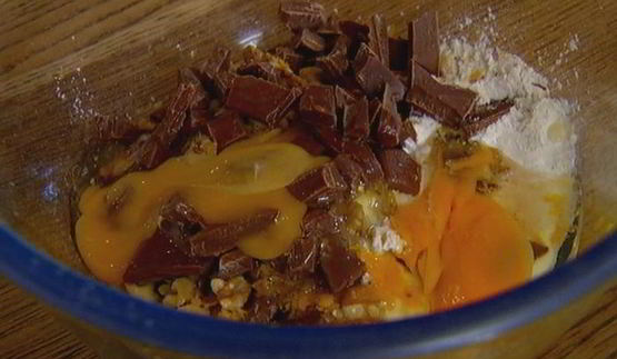 апельсиновые брауни с грецкими орехами