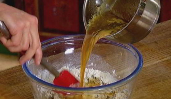 апельсиновые брауни с грецкими орехами