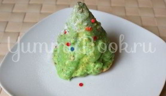бисквитные пирожные елочки