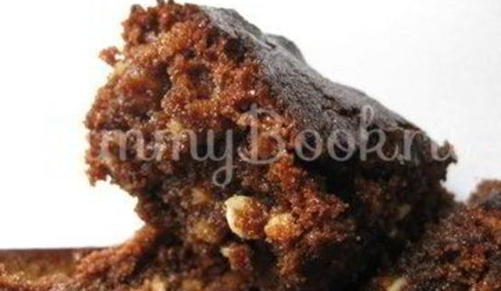 шоколадные брауни на манке с миндалем