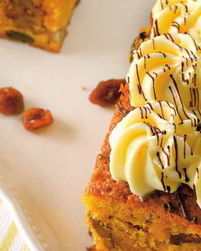 Тыквенные пирожные с сырно-шоколадным кремом