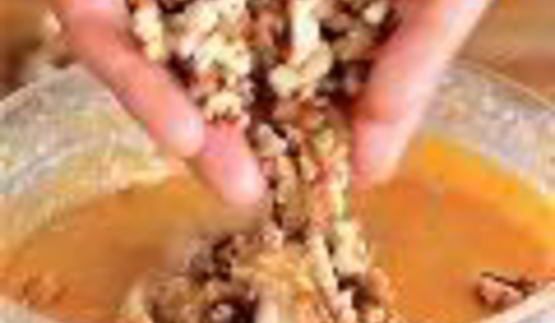 тыквенные пирожные с сырно-шоколадным кремом