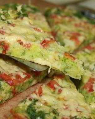 Диетическая пицца из кабачка с куриным филе