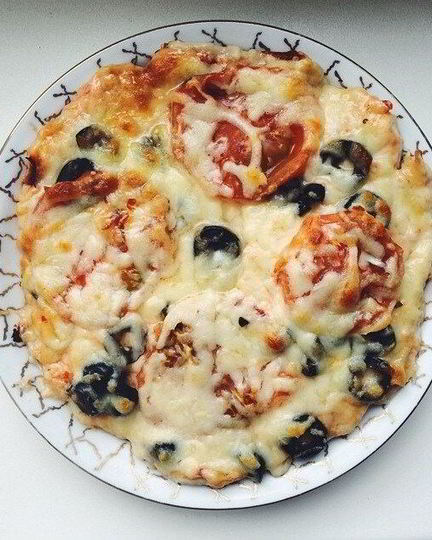 Рецепт диетической пиццы на курином тесте