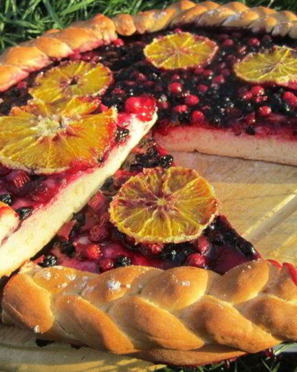 Рецепт фруктово-ягодная пицца